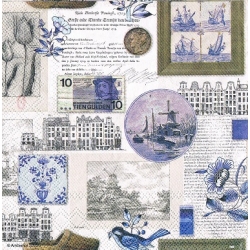 Serwetka do decoupage - 1821- Holenderskie wzory